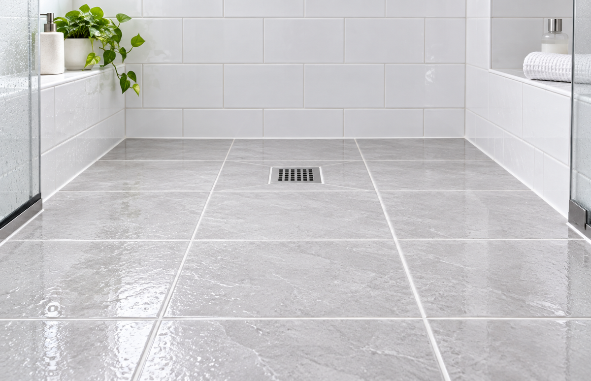 FlexScrub after cleaning bathroom floor